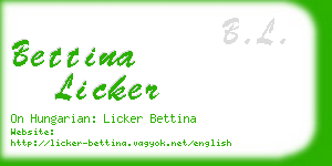 bettina licker business card